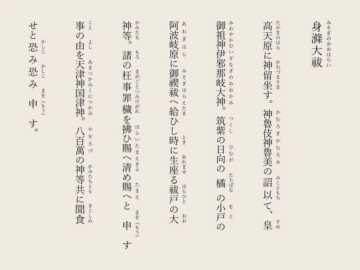祝詞奏上音声(身滌大祓)